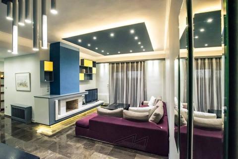 lights, construction, interior design, living room, mirror lights, construction, interior design, living room, mirror