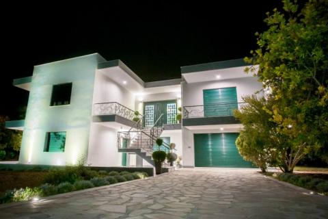 lightning, residence, surroundings, home, green, lights
