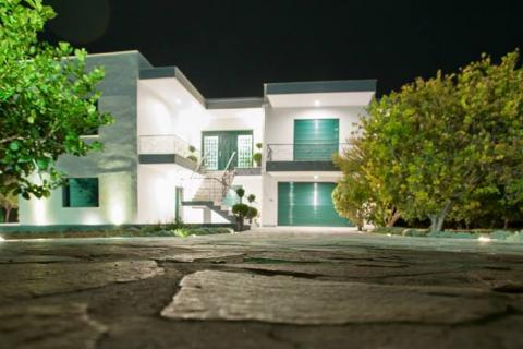 lightning, residence, surroundings, home, green, lights