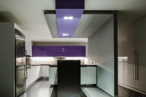 kitchen, rennovation, purple, colour, kitchen gallery, interior design, lighting, led, stripes kitchen, rennovation, purple, colour, kitchen gallery, interior design, lighting, led, stripes