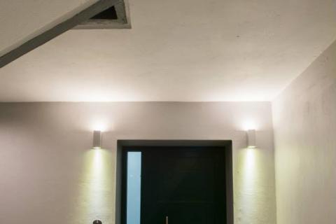 lightning, residence, surroundings, home, green, lights, entrance, ground floor