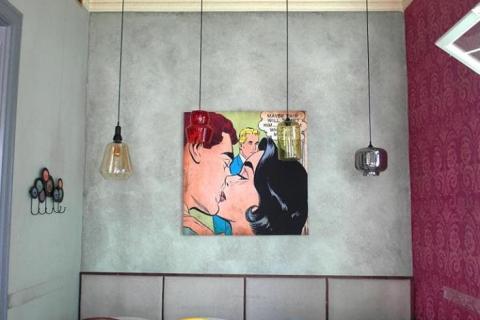Ρόδι, καφέ, μπαρ, μαγαζιωτίσσης 1, Χίος, Rodi, cafe-bar, rennovation, vintage, pop, stripes, black and white, yellow, chair Ρόδι, καφέ, μπαρ, μαγαζιωτίσσης 1, Χίος, Rodi, cafe-bar, rennovation, vintage, pop, stripes, black and white, yellow, chair