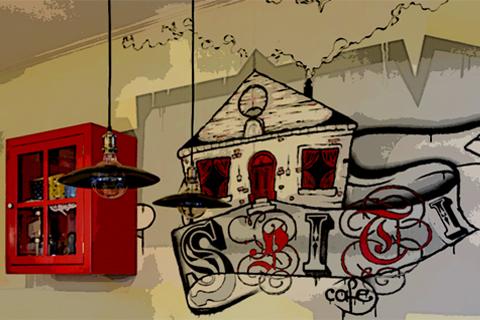 GRAFFITI, SPITI CAFE BAR, LOGO ΜΑΓΑΖΙΟΥ ΕΜΦΑΣΗ ΣΤΗΝ ΛΕΠΤΟΜΕΡΕΙΑ, ΑΡΧΙΤΕΚΤΩΝ ΜΗΧΑΝΙΚΟΣ, ΑΓΓΕΛΙΚΗ ΛΩ, INTERIOR DESIGN